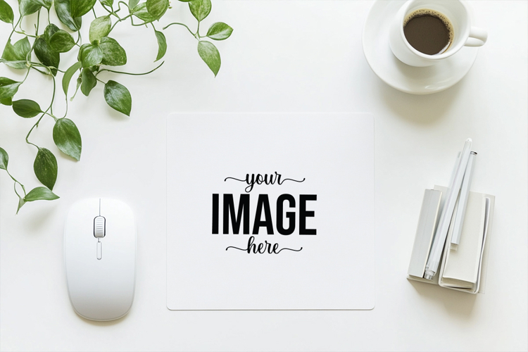 Office Desk Mouse Pad Mockup