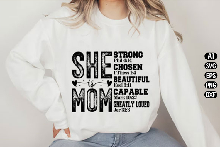 She Is Mom Svg Design