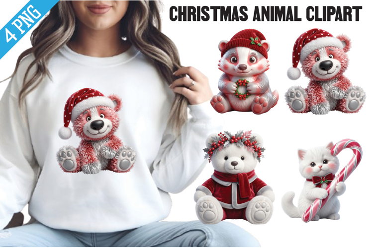 Christmas Animal Clipart Png