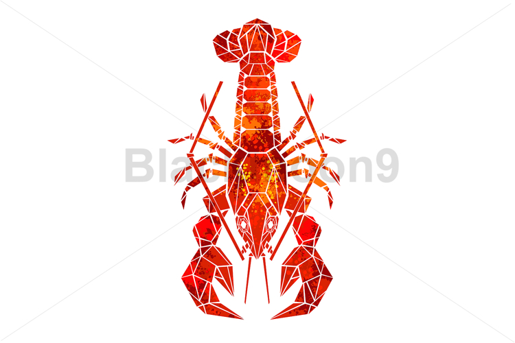 Red polygonal lobster