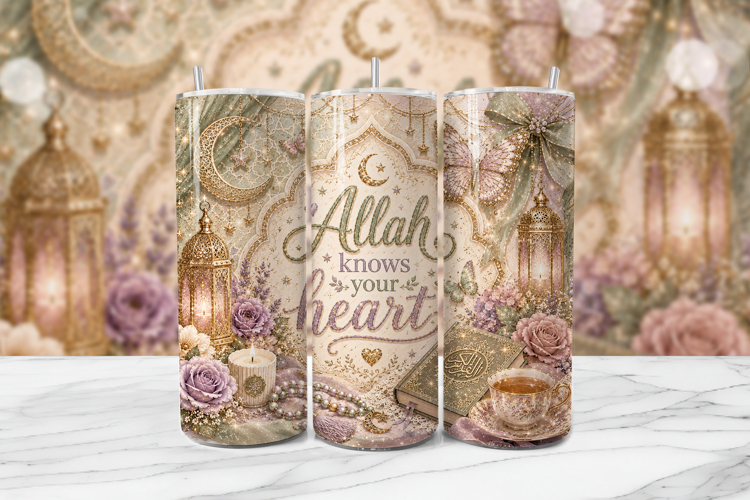 Allah Knows Your Heart Muslim Tumbler