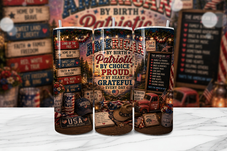 American Pride Patriotic Tumbler Wrap