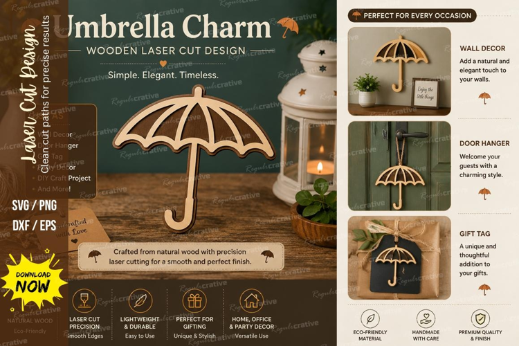umbrella charm svg, umbrella ornament svg, rainy day charm