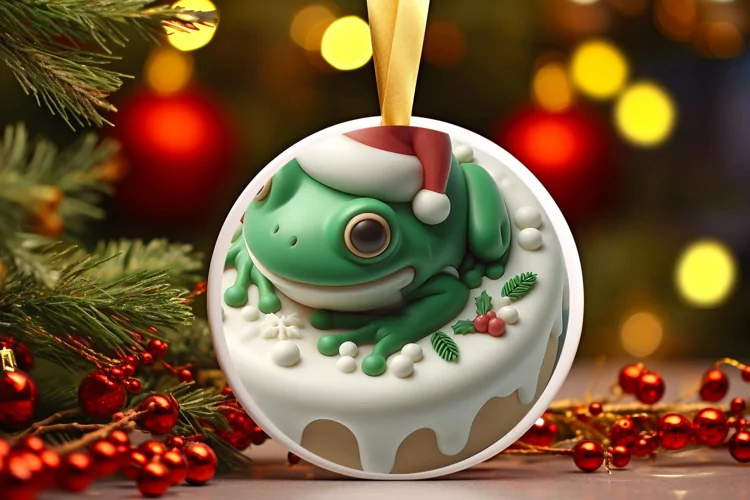 Round Christmas Ornament Sublimation|Clipart