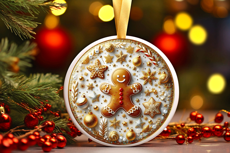 Round Christmass Ornament PNG