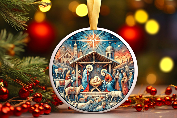 Round Christmass Ornament PNG
