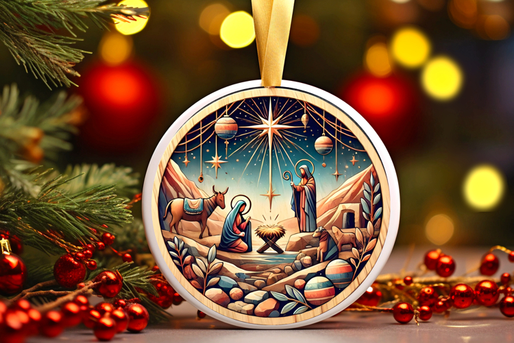 Round Christmass Ornament PNG
