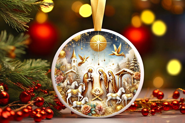 Round Christmass Ornament PNG