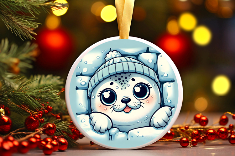 Round Christmass Ornament PNG
