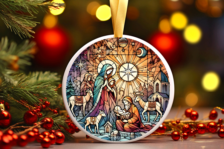 Round Christmass Ornament PNG