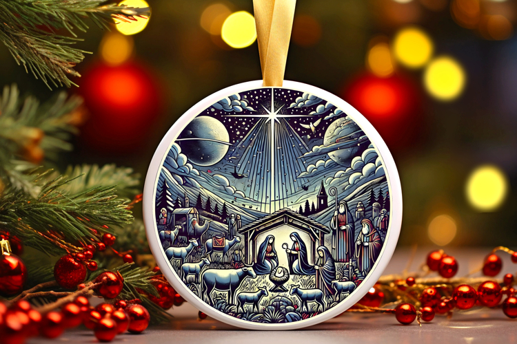 Round Christmass Ornament PNG