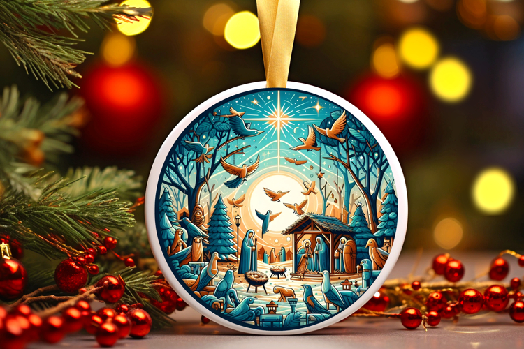 Round Christmass Ornament PNG