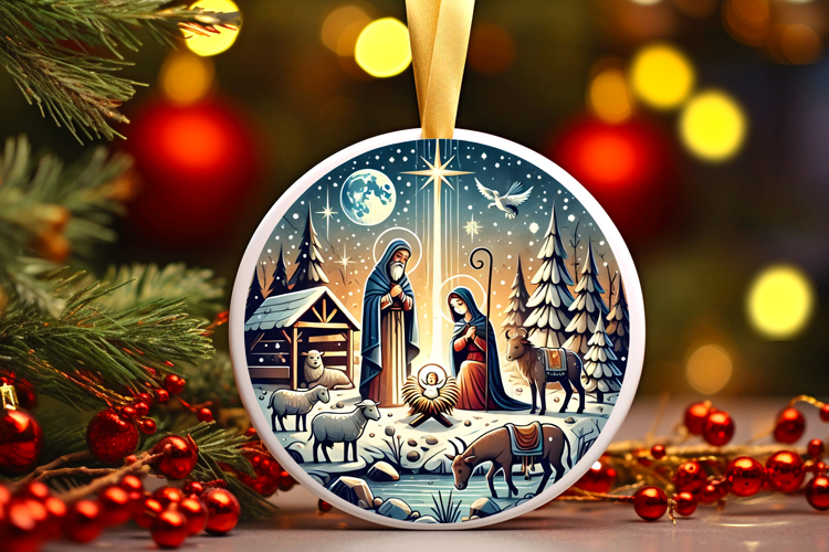 Round Christmass Ornament PNG