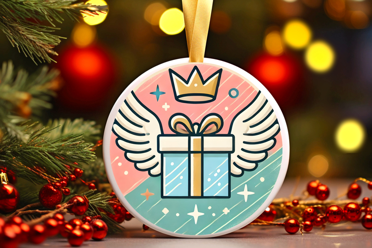 Round Christmass Ornament PNG