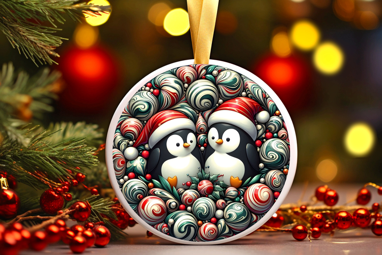 Round Christmass Ornament PNG