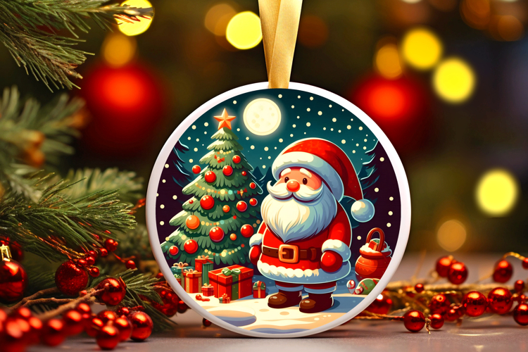 Round Christmass Ornament PNG