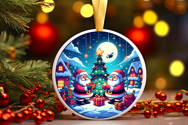 Round Christmass Ornament PNG