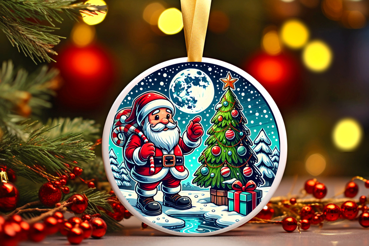 Round Christmass Ornament PNG