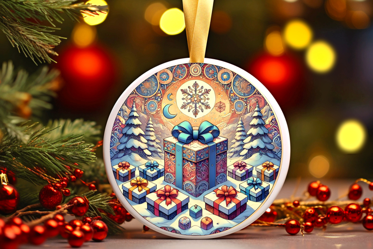 Round Christmass Ornament PNG