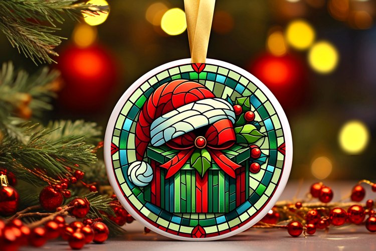 Round Christmas Ornament Sublimation|Clipart