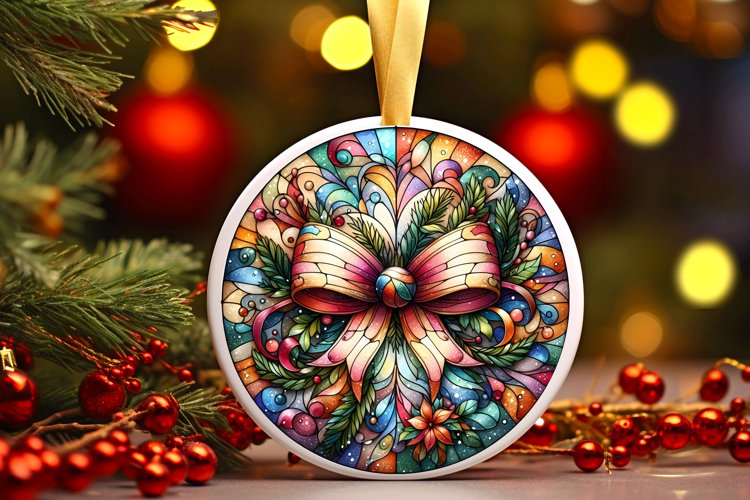 Round Christmas Ornament Sublimation|Clipart