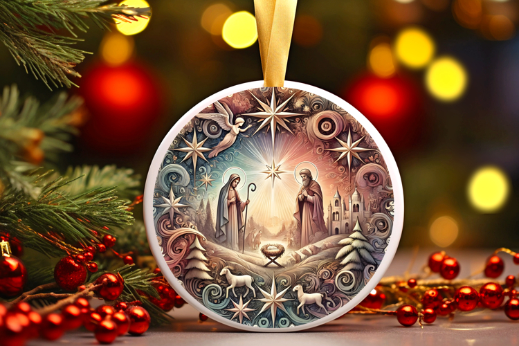 Round Christmass Ornament PNG