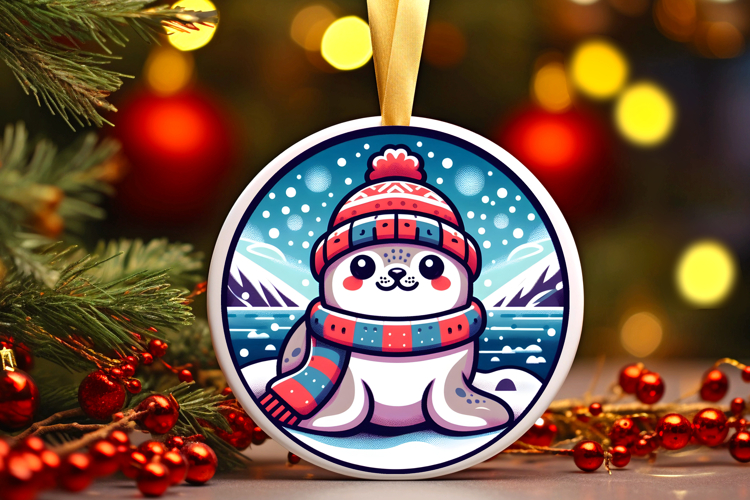 Round Christmass Ornament PNG