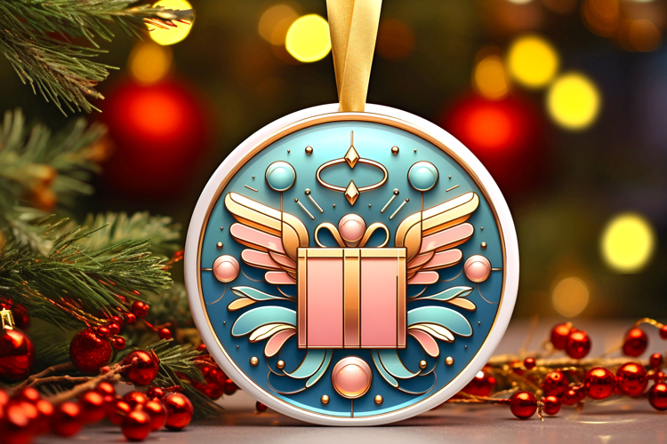 Round Christmass Ornament PNG