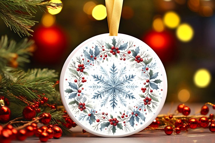 Round Christmas Ornament Sublimation|Clipart
