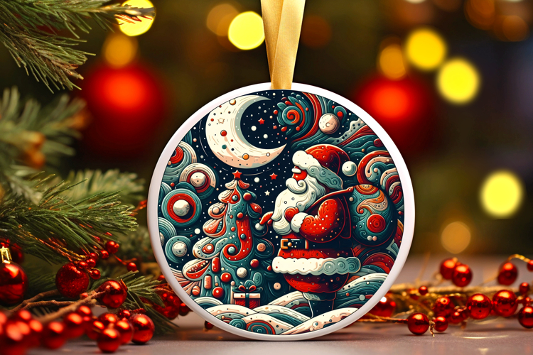 Round Christmass Ornament PNG