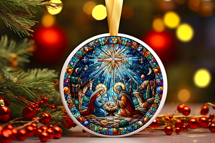 Round Christmass Ornament PNG
