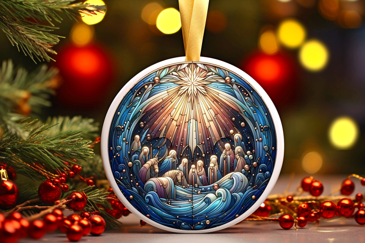 Round Christmass Ornament PNG