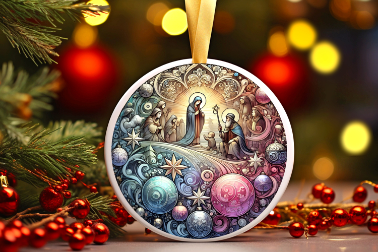 Round Christmass Ornament PNG