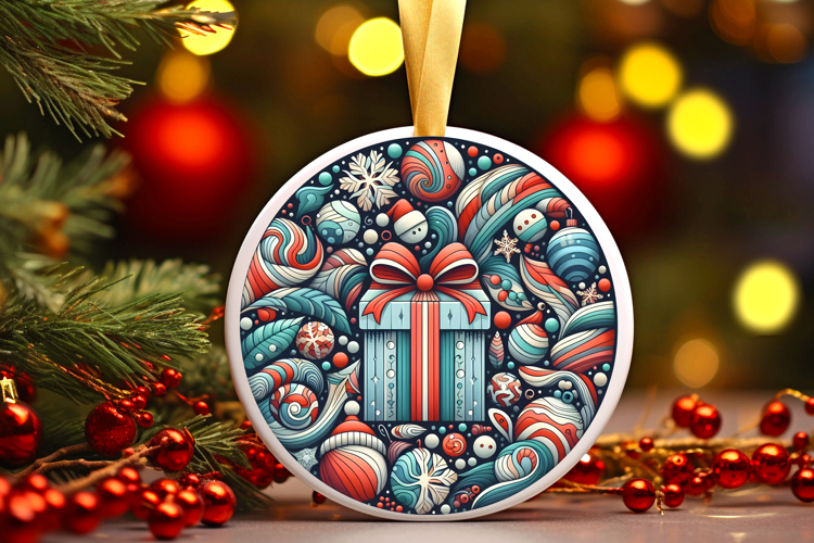 Round Christmass Ornament PNG