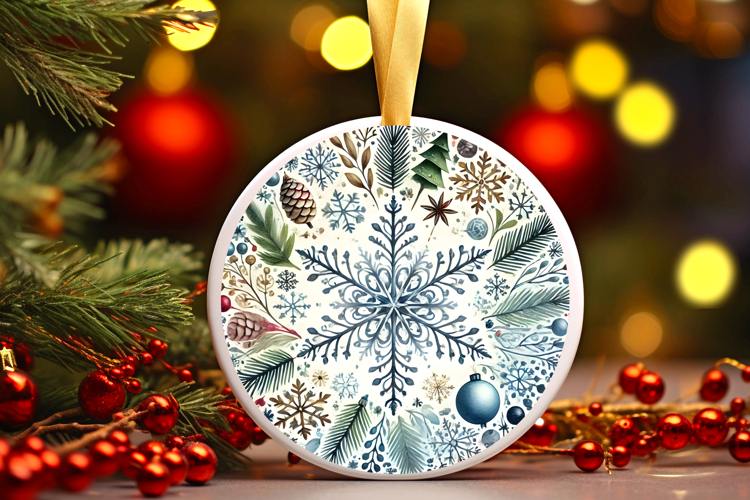 Round Christmass Ornament PNG