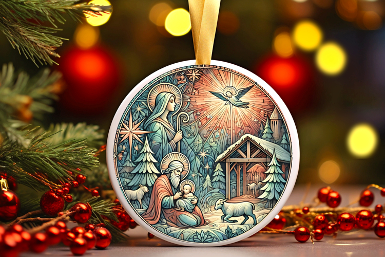 Round Christmass Ornament PNG