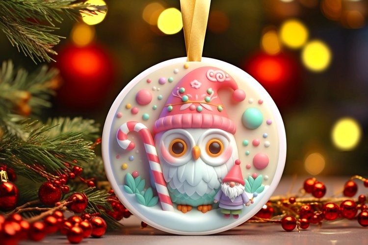 Round Christmas Ornament Sublimation|Clipart