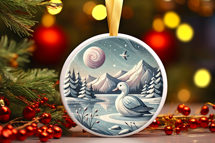 Round Christmass Ornament PNG
