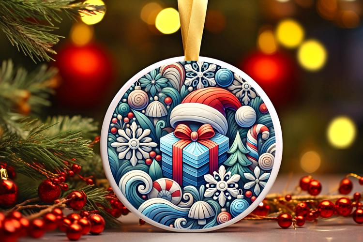Round Christmass Ornament PNG
