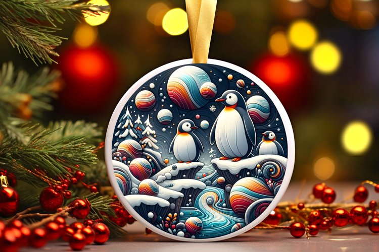 Round Christmass Ornament PNG