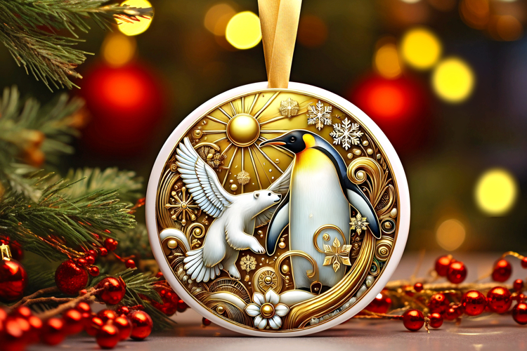 Round Christmass Ornament PNG