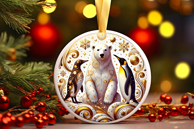 Round Christmass Ornament PNG