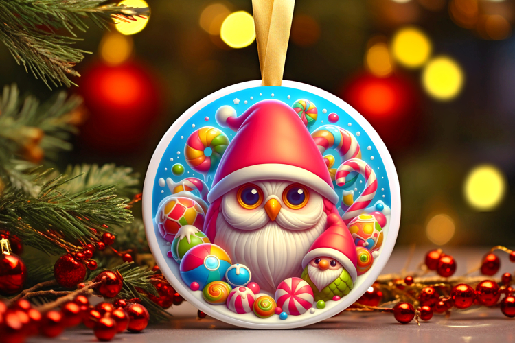 Round Christmass Ornament PNG