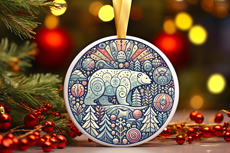 Round Christmass Ornament PNG