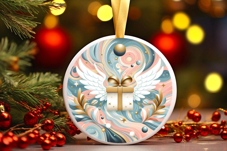 Round Christmas Ornament Sublimation|Clipart