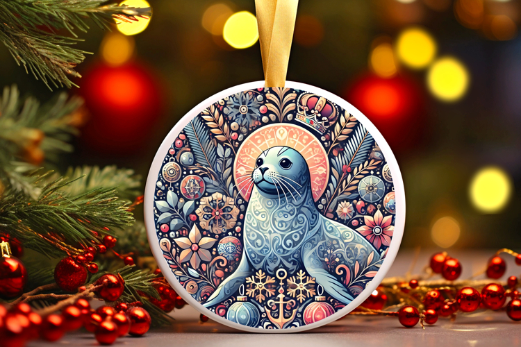 Round Christmass Ornament PNG
