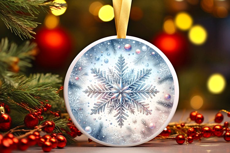 Round Christmas Ornament Sublimation|Clipart