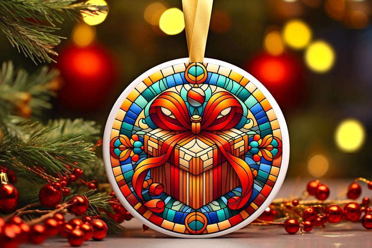 Round Christmas Ornament Sublimation|Clipart