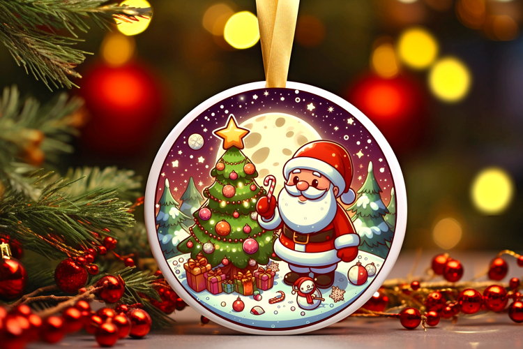 Round Christmass Ornament PNG