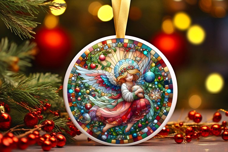 Round Christmas Ornament Sublimation|Clipart
